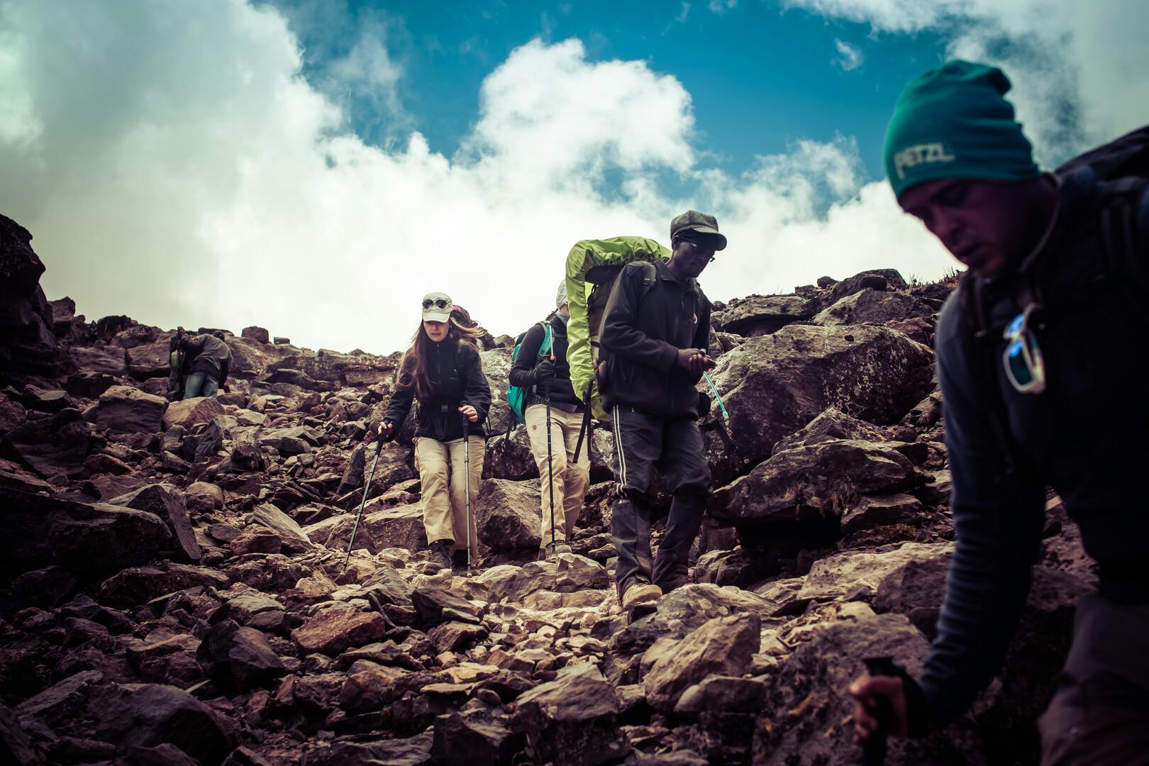 Hikers on Cotopaxi Trail